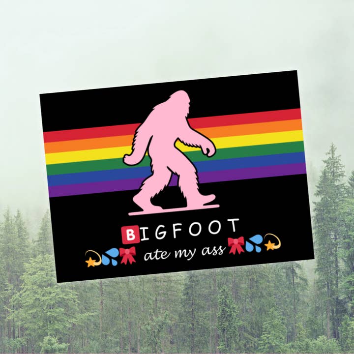 Autocollant "Bigfoot a mangé mon cul" pour la vente par Charlie's
