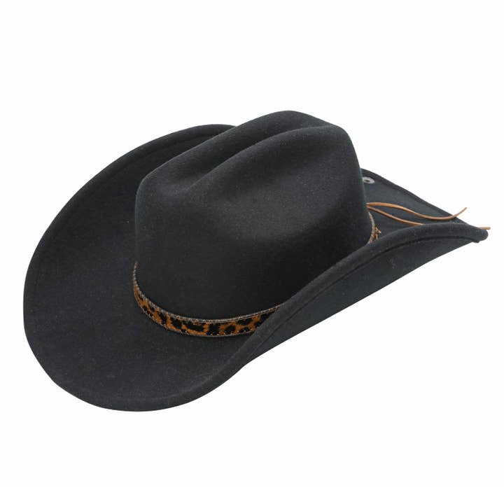 Aiden Ultra Felt Banded Print Western Drifter Hat for wholesale by Peter Grimm