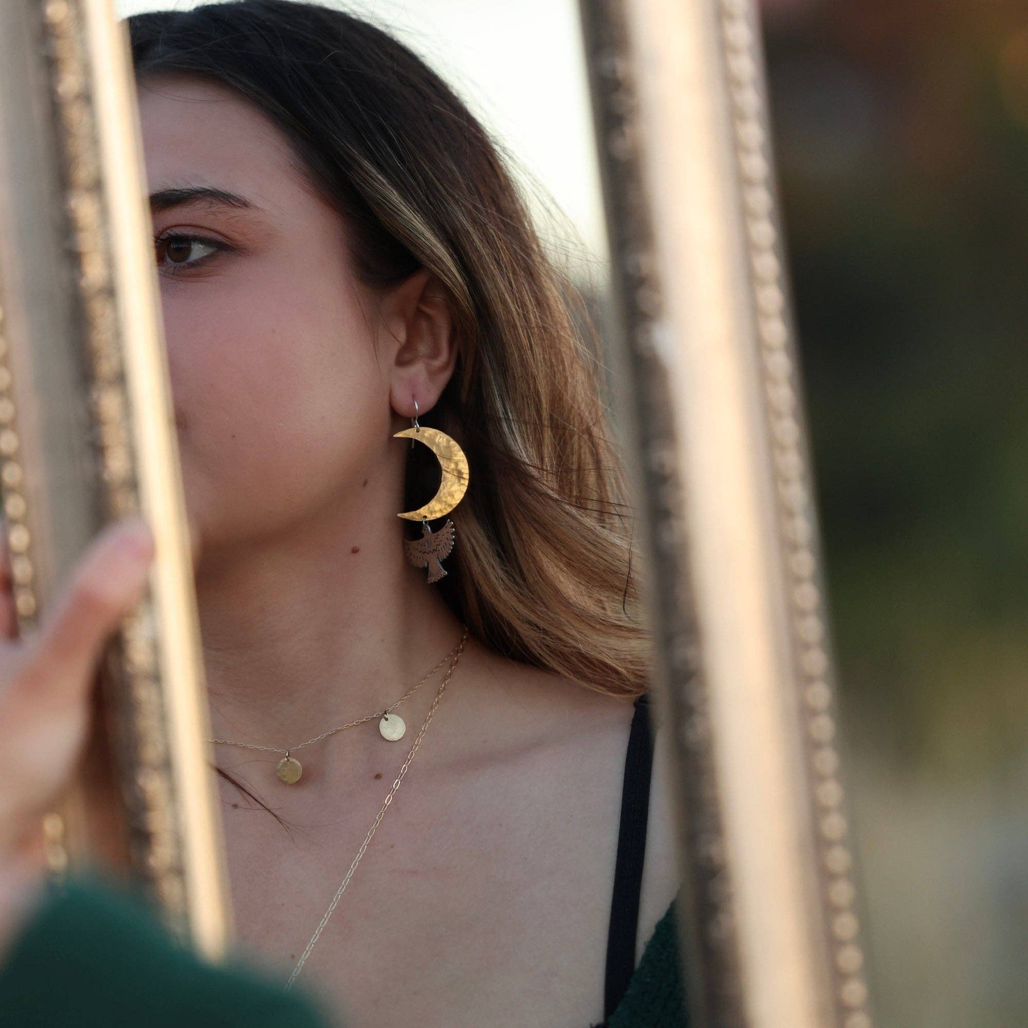 Fluff Hardware - Vente Boucles d'oreilles pendantes - Boucles d'oreilles Night Wing7