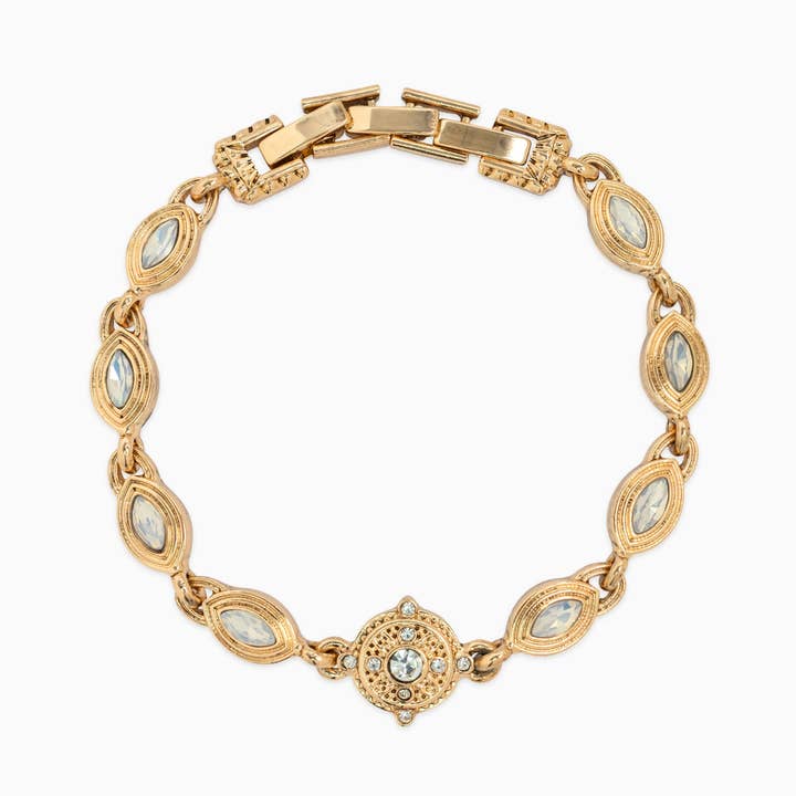 Sessori - Wholesale Link & Chain Bracelet - Antique Vintage Opal Stone Link Bracelet0