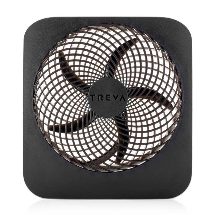 Treva 10 Inch Battery/Electric Operated Fin Fan Grey for wholesale by Treva