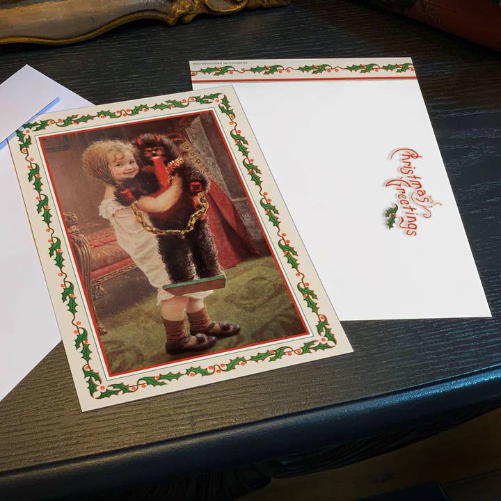 Krampus Dolly, cartes de Noël avec enveloppes blanches pour la vente par Ebon et Noir LLC