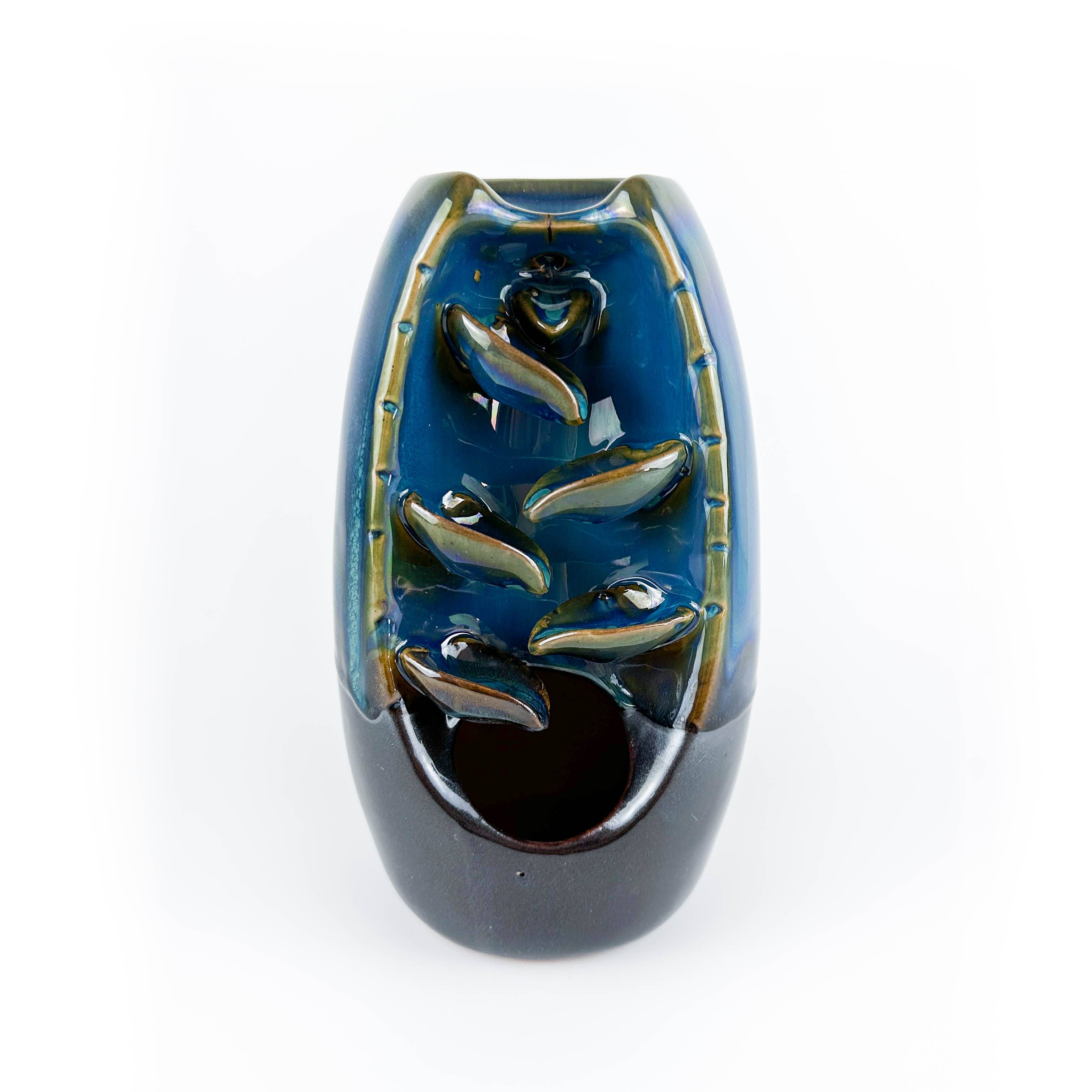 GREENROOTS USA LLC - Venta al por mayor Portainciensos - Quemador de Conos de Reflujo de Cerámica en Cascada 19 cm de Alto x 9 cm de Ancho4