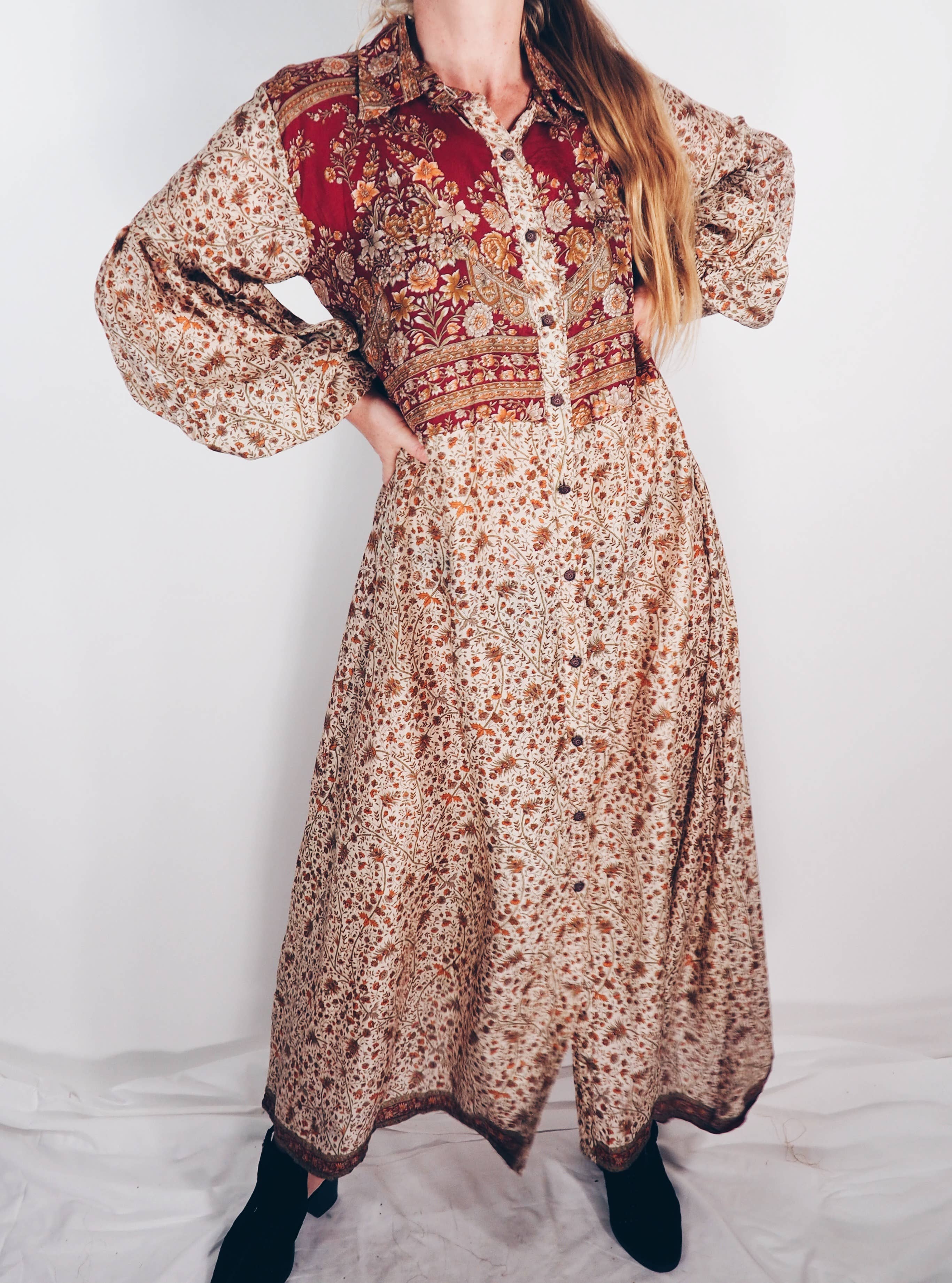 Vagabond Ibiza - Wholesale Dress - Women's - The Lenya Dress– Up-cycled Vintage Sari Dress 33