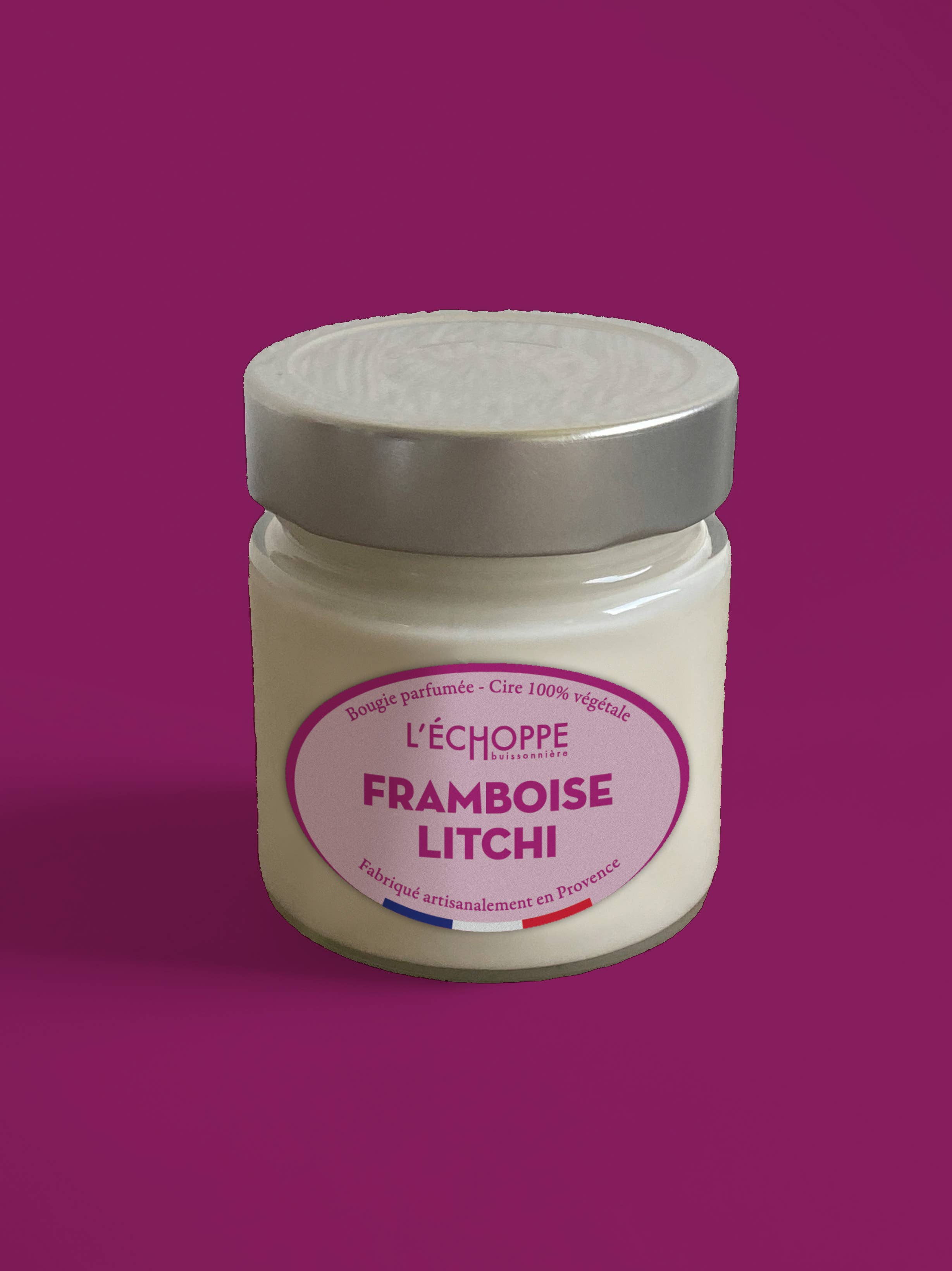 L'Échoppe Buissonnière - Wholesale Jar/Filled Candle - Raspberry Lychee - Scented Candle 180g1