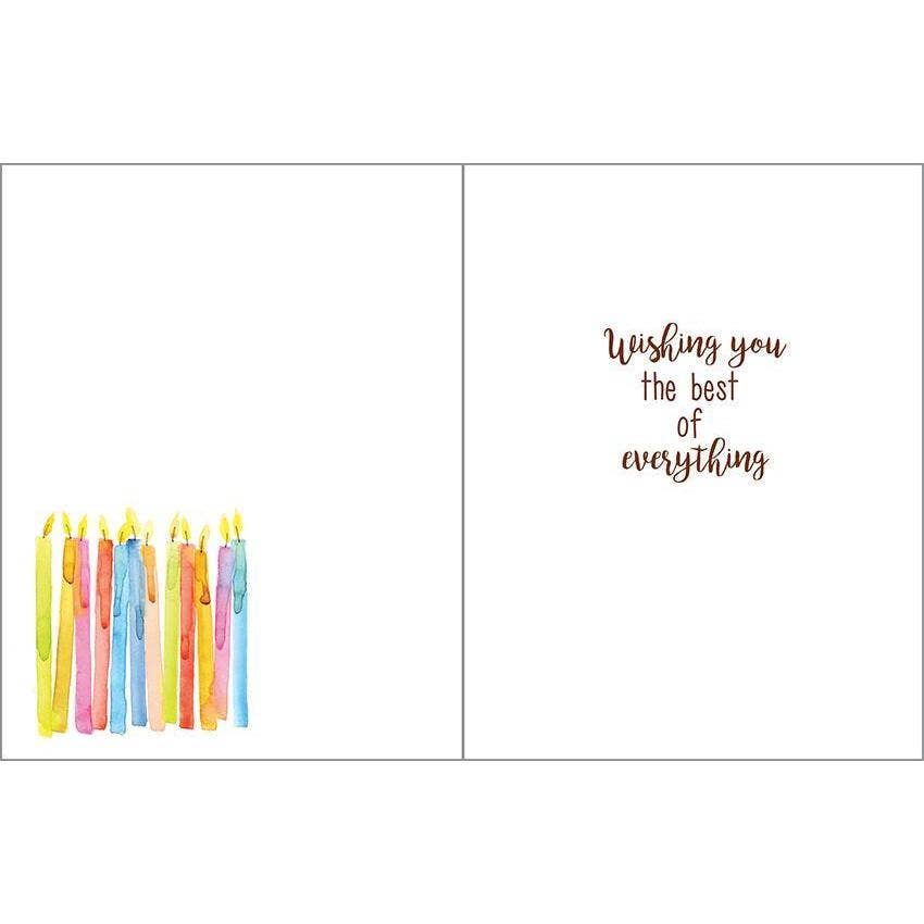 GINA B DESIGNS - Wholesale Birthday Card - Birthday Greeting Card - Watercolor Candles1