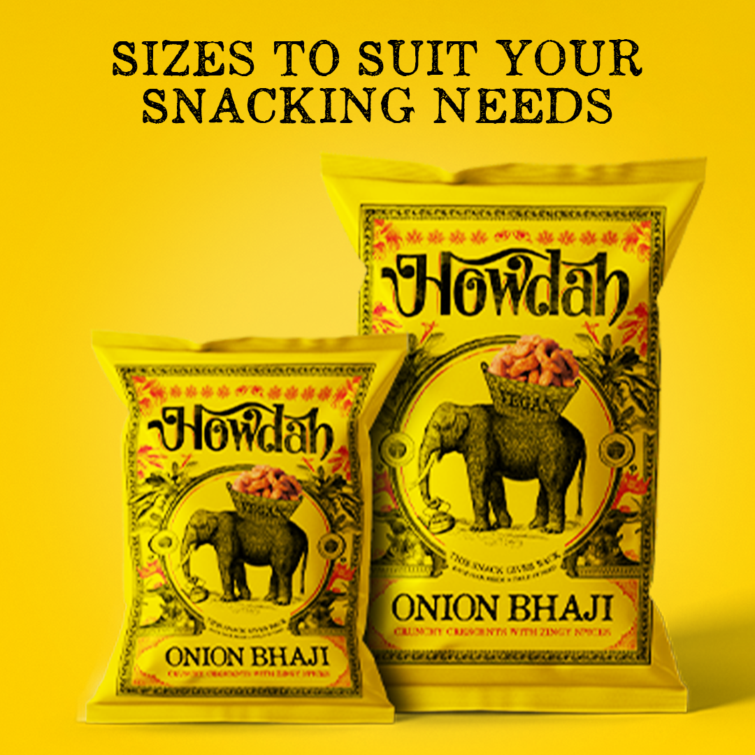 Howdah Snacks - Venta al por mayor Patatas fritas - Onion Bhaji: Crujientes Medias Lunas2
