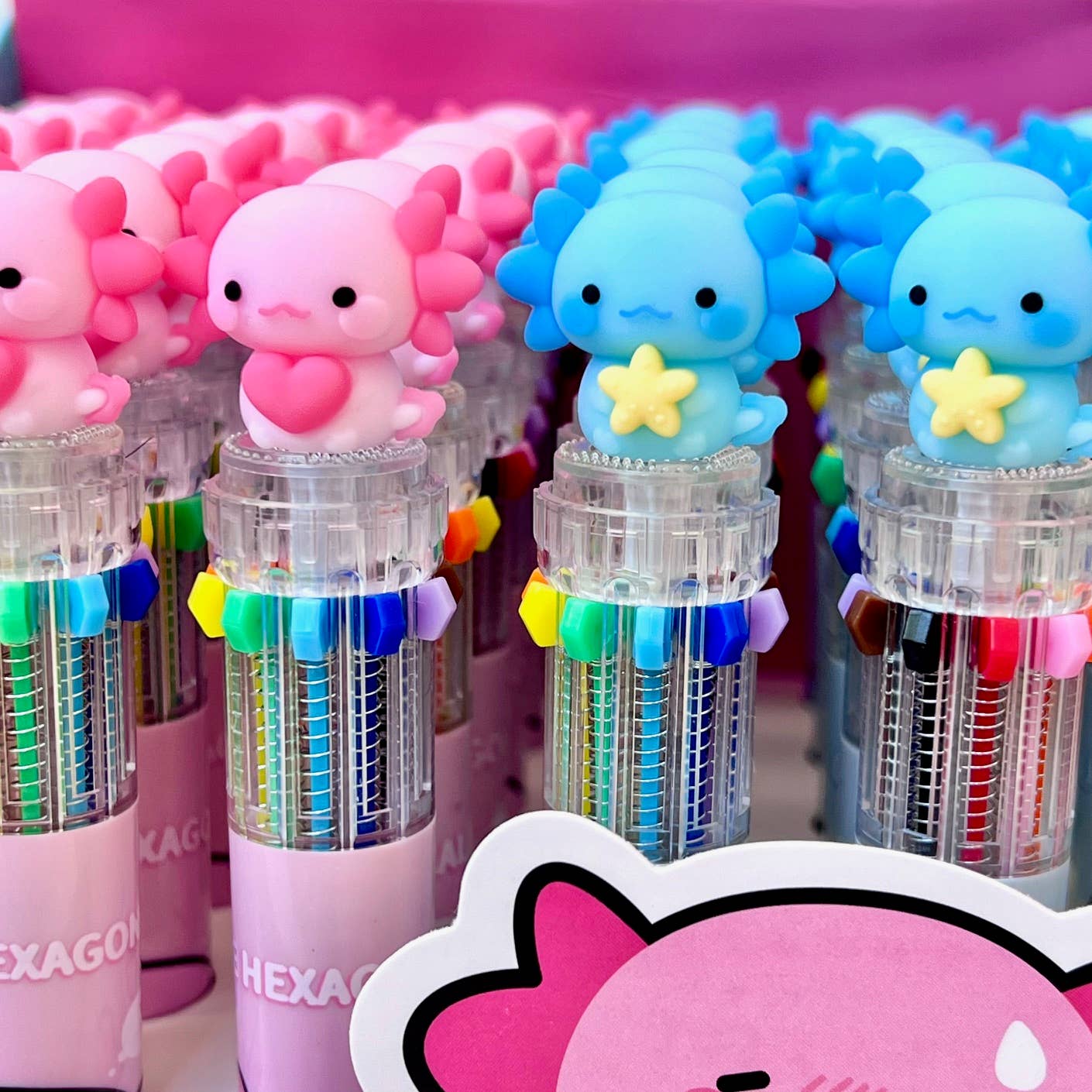 BCmini - Wholesale Pen - 23035 Axolotl 10-Color Retractable Ball Pen-368