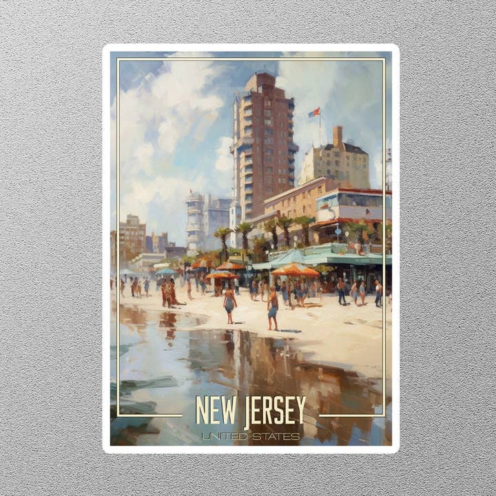 Dreamy New Jersey Travel Stickers for wholesale by GraffMerch.com