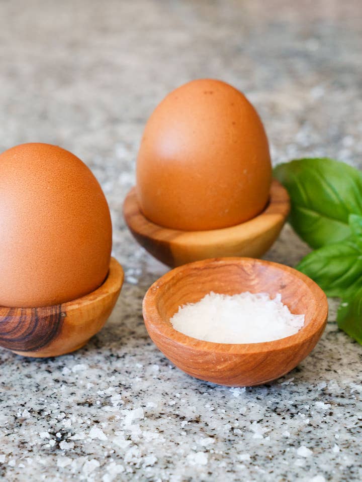 Olive Wood Single Salt and Spice Cup for wholesale by AARVEN