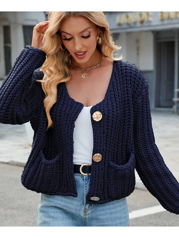 Miss Sparkling – wholesale Cardigan – Women’s – Cropped Knit Cardigan6