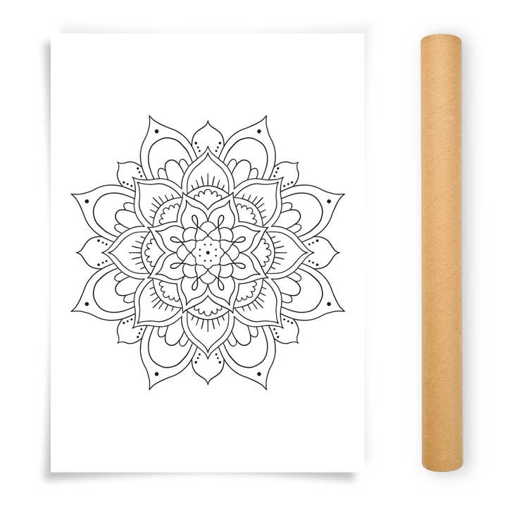 Mandala Coloring Poster for wholesale by Anna Grunduls Design
