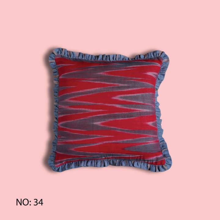 Annahmol - Wholesale Throw Pillow Cover - One of a Kind Vintage Kantha & Ikat Pillow 246