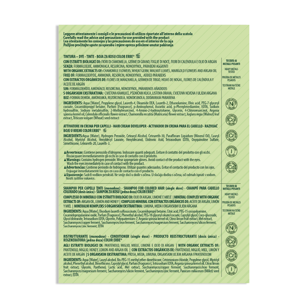 COLOR ERBE - Wholesale Hair Dye - Color Erbe Estr. Dye Organic Blonde Honey (8.31) - Made in Italy2