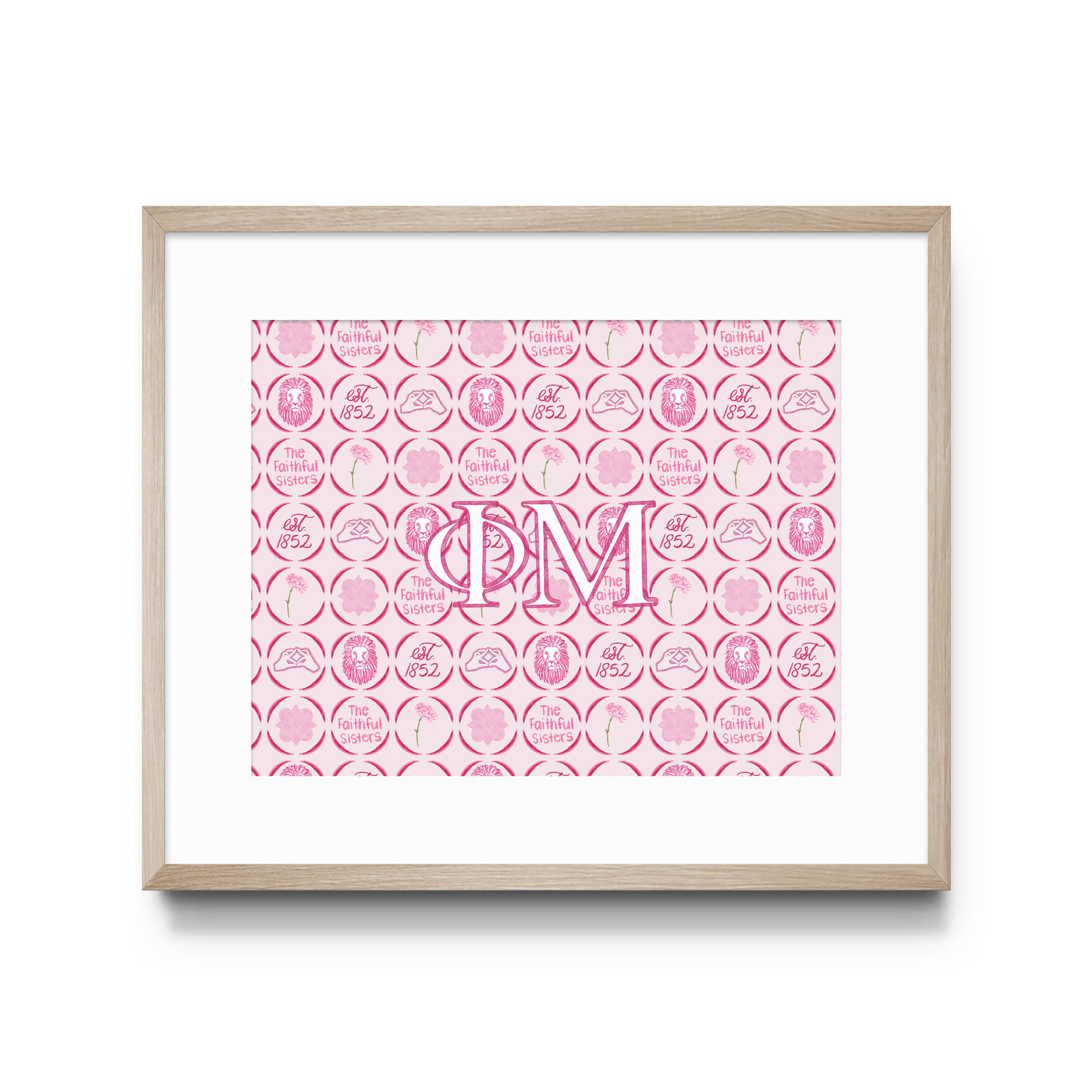 Gracefully Made Art - Wholesale Art Print - Phi Mu Omega Art Print, Sorority 0