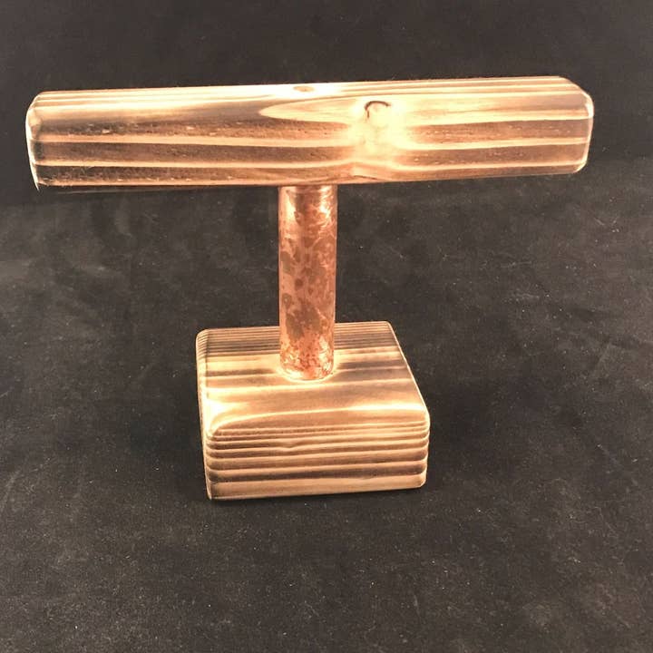 Gifted Shop Works, LLC - Wholesale Jewelry Stand & Display - Weathered Wood & Distressed Copper Bracelet Stand2