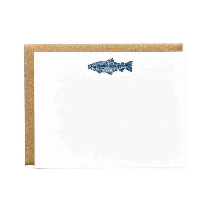 Trout Flat Notes (Boxed Set of 8) for wholesale by Noteworthy Paper & Press