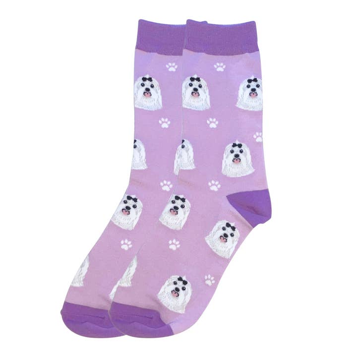 E&S Pets - Wholesale Socks - Unisex - Maltese Socks - Fun Novelty Dog Socks - Unisex