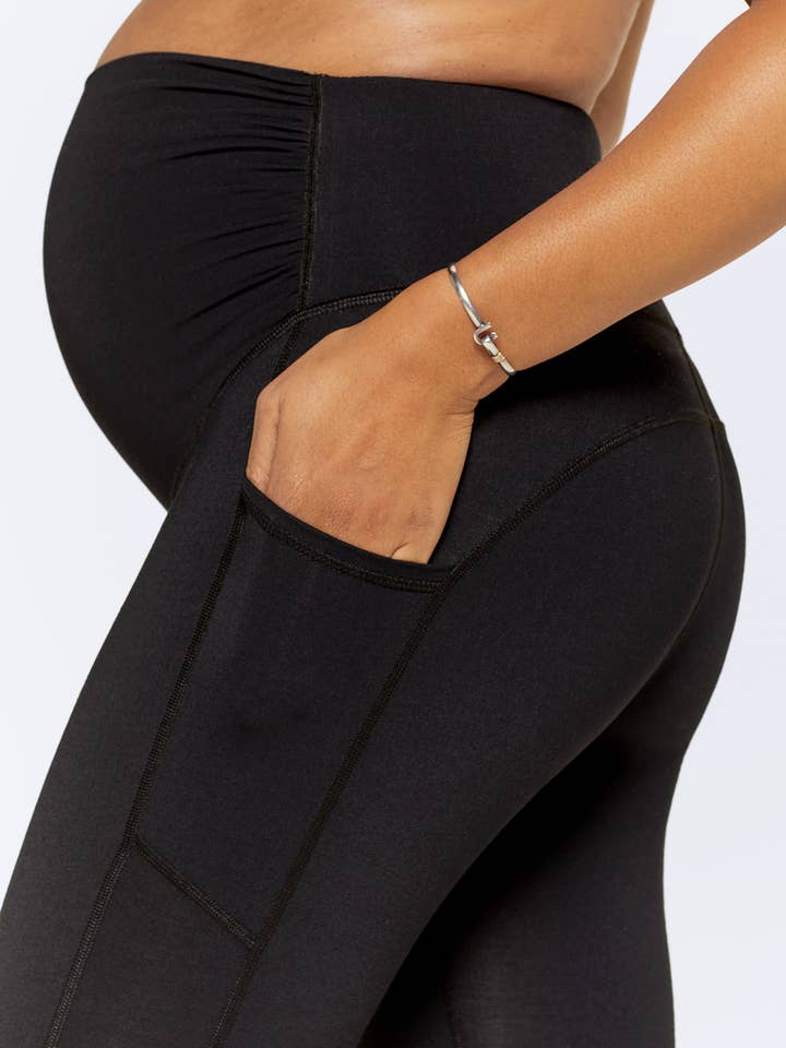 Black Embrace Maternity Leggings for wholesale on Faire