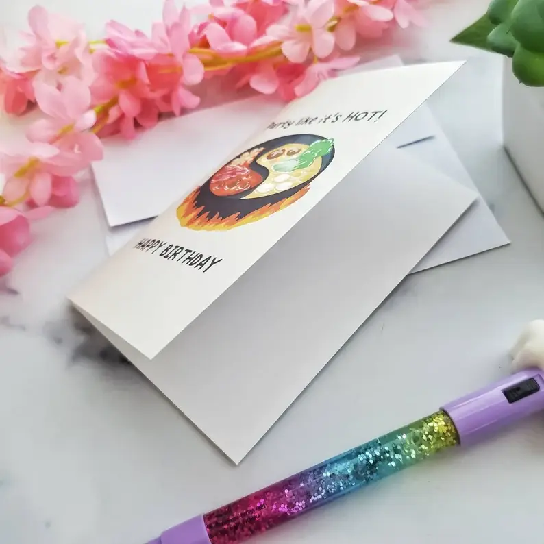 Muijistudio - Wholesale Birthday Card - Hot Pot Birthday Card, Hot Pot Card, Asian food lover2