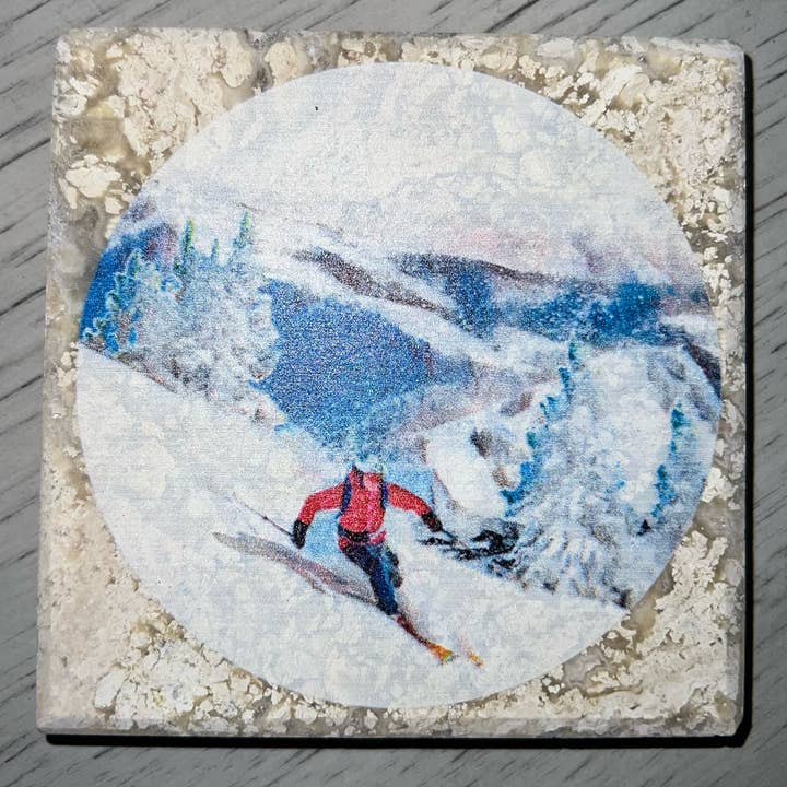 Skiløber Coaster for engroshandel hos Art For The Young At Heart