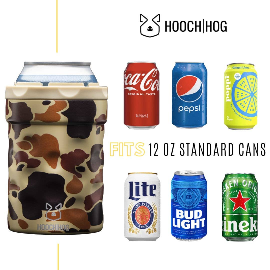 Hooch Hog - Wholesale Isolators voor dranken/huggers en koozies - De Shorty Can Cooler [Old School Camo]1