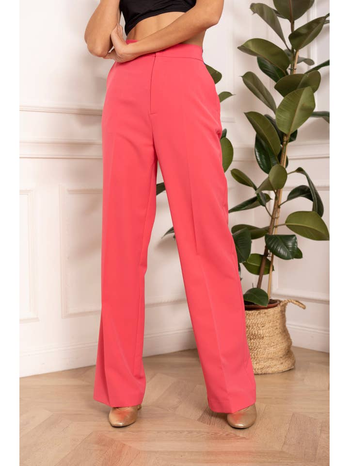 Attentif Paris – wholesale Byxor - Dam – Solid raka byxor med hög midja79