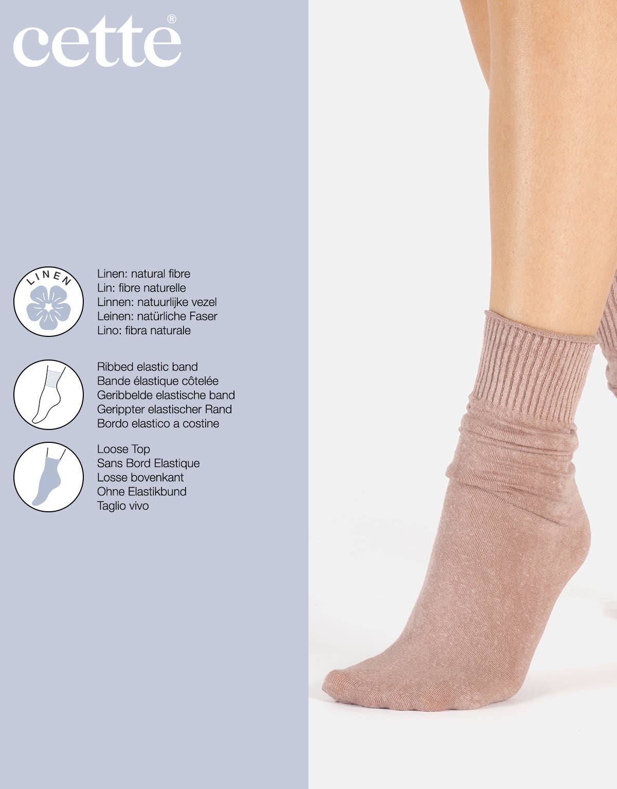 Cette - Wholesale Socks - Women's - Linen Socks without Elastic Band, Women Socks, Natural Fibre22
