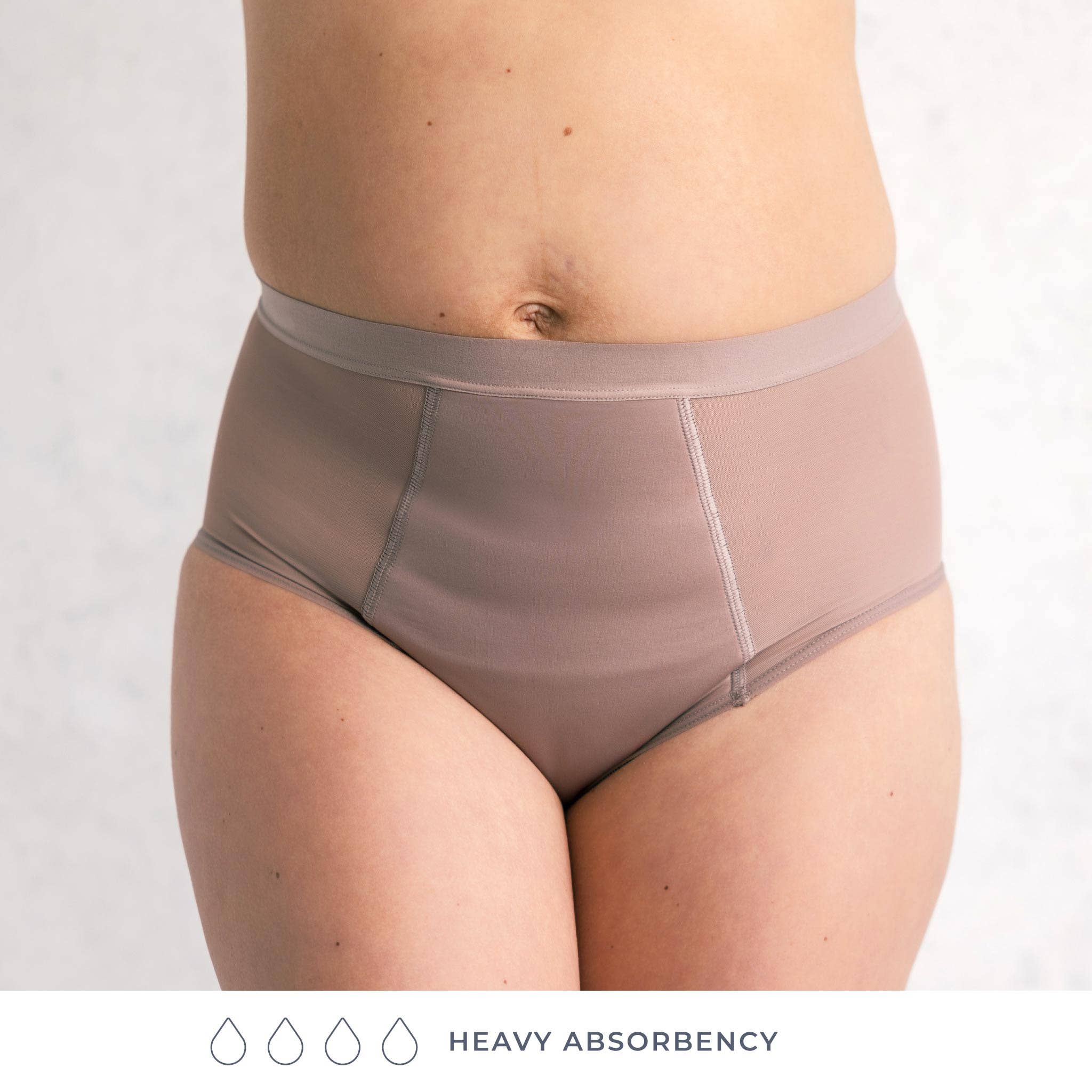 Saalt – wholesale Mensunderkläder - Dam – Tätslutande höga trosa med fransk skärning och full slinga – tungt flöde10