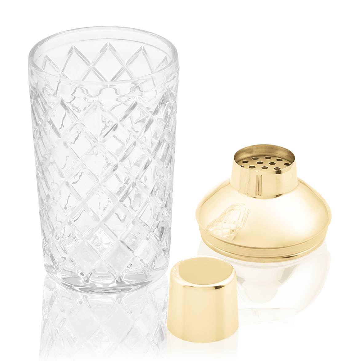 UBERSTAR - Wholesale Cocktail Shaker - Gold Glass Cocktail Shaker 600ml / 20 oz6