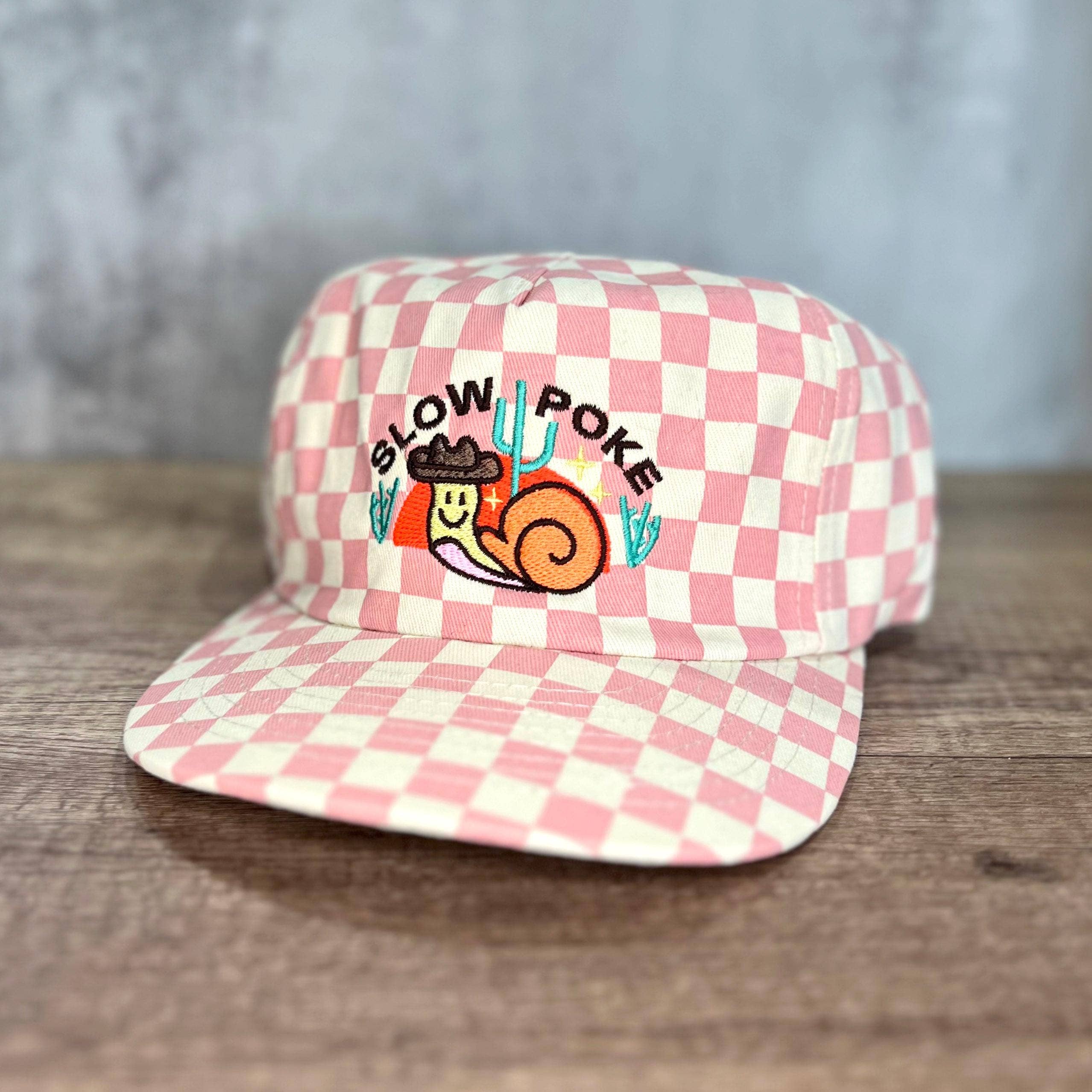 The Space Bureau - Wholesale Baseball Cap - Unisex - Slow Poke 5-Panel Checkered Floppy Hat2