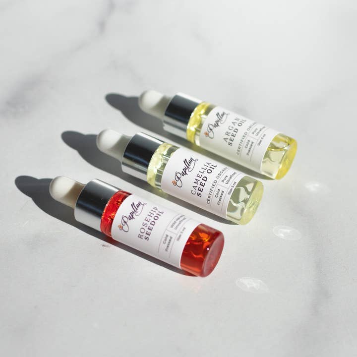 Facial Oil Trio Bundle for wholesale by Papillon Organic