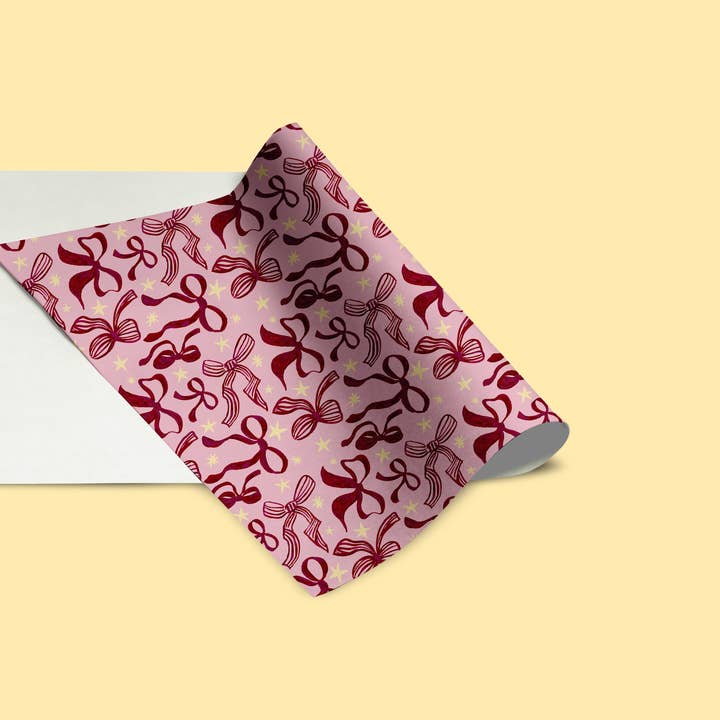 Bows Christmas Wrapping Paper for wholesale by Proper Good