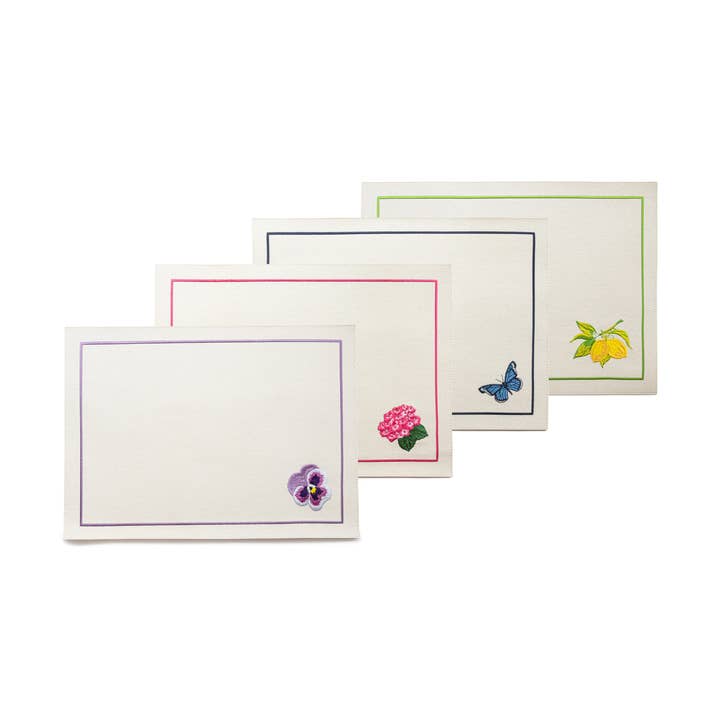 Rechteckiges Tischset mit Capri Stickerei für den Großhandel von Bold Decor