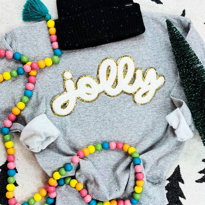 Trendy Transfers - Wholesale Patch - White Chenille Jolly Patch
