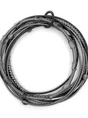 575BLK - Black Multi Texture Wire Bracelet for wholesale by Sea Lily