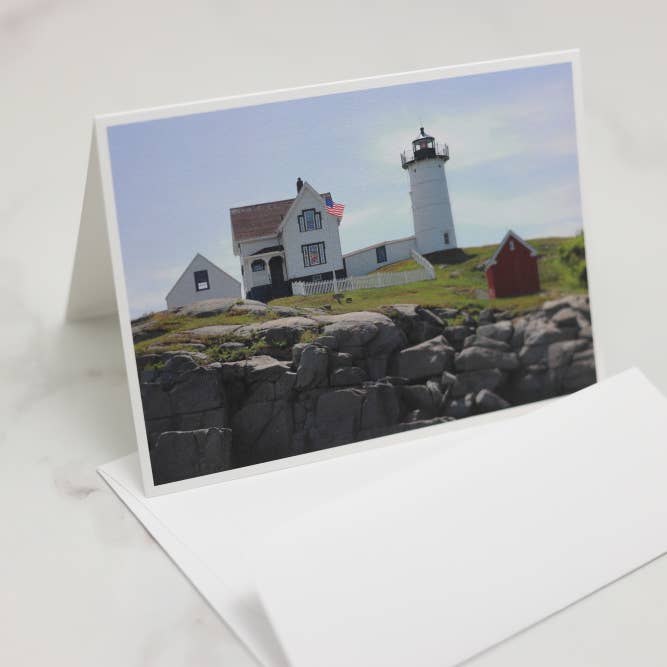 New England Prints - Wholesale Stationery/Notecard Set - Box of 5 All Occasion Lighthouse Blank Note Cards2