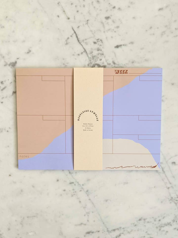 Weekly Planner - Oatmeal & Sky for wholesale by Madeleine Sywulak US