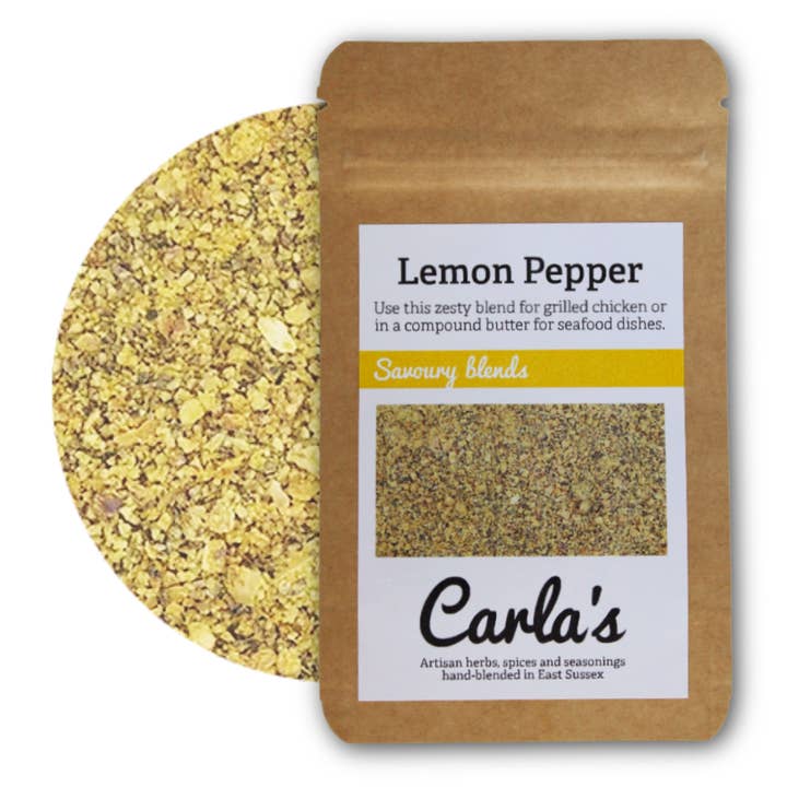 Mélange de citron et de poivre Carla's 30g pour la vente par Carla's Foods Ltd