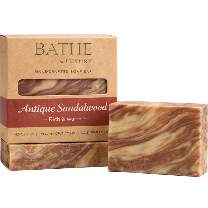Antique Sandalwood Soap Bar – Warm, Earthy Elegance for wholesale by Bathe in Luxury