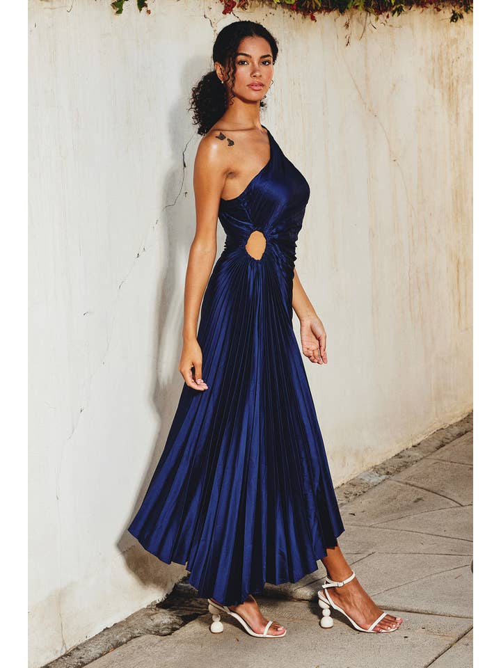 Dress Forum - Wholesale Dress - Women's - Olympia Asymmetrical Pleated Maxi Dress (1)39