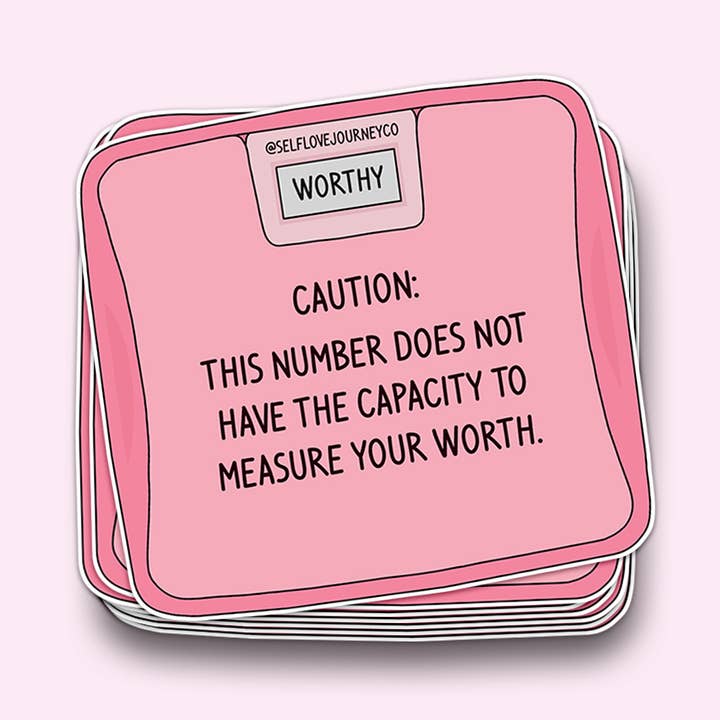 Själv kärlek skala citat klistermärke, Laptop klistermärke, Affirmations för wholesale av Selflovejourneyco