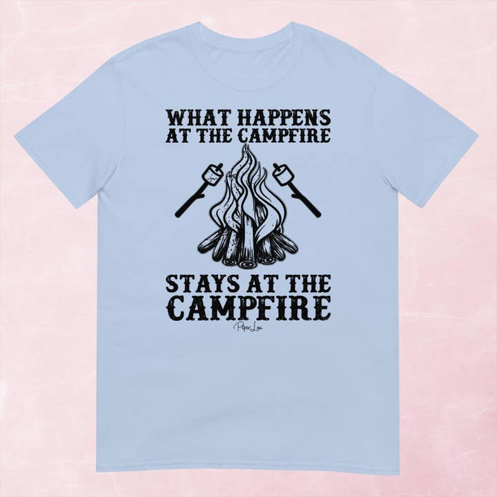 Piper Lou Collection - Wholesale Screen printed t-shirt – Women′s - What Happens At The Campfire Graphic Tee4