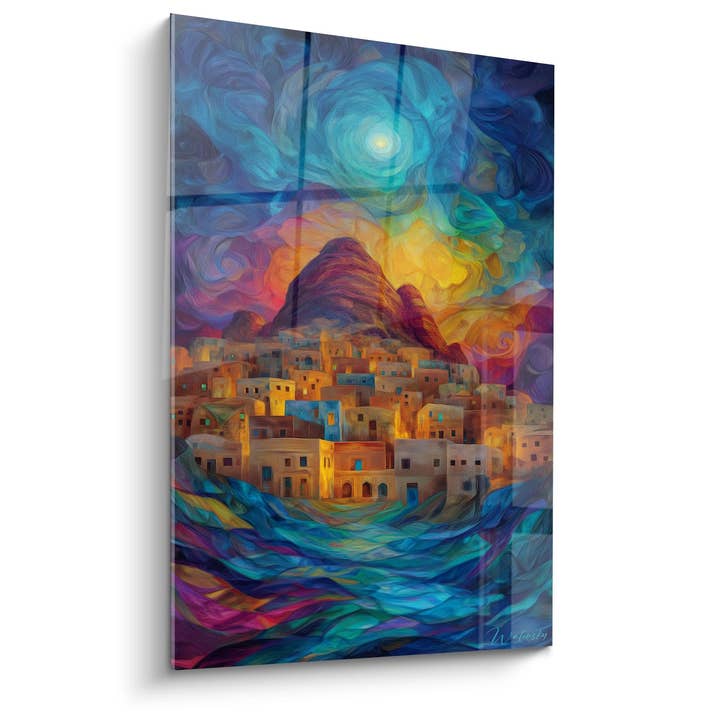 Desert City Painting - Mystical City Under Starry Sky - Desert Edition for wholesale by Walensky