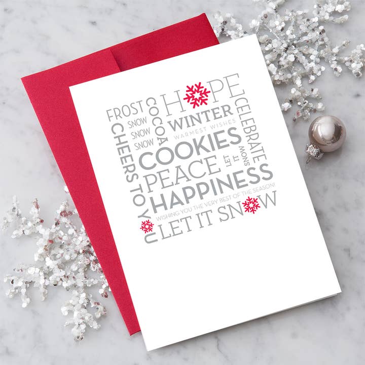 HH16 Holiday Word Cloud - Gratulationskort för wholesale av Design With Heart