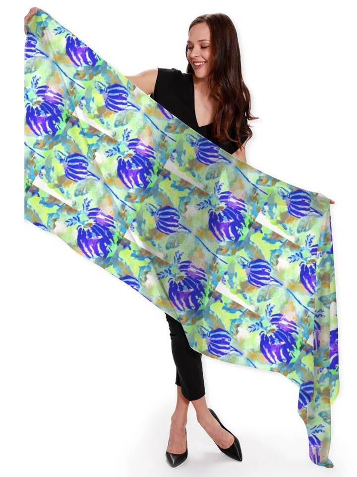 "French Flair" Cashmere Silk Scarf for wholesale by Lady Barbara Pinson Artist