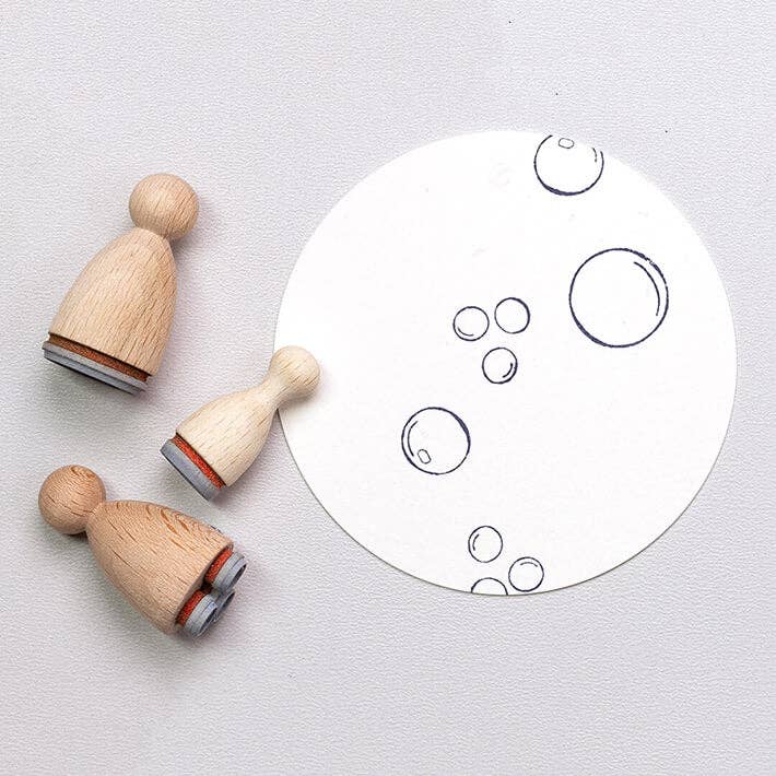 Perlenfischer - Wholesale Rubber/Decorative Stamp - 6x Stamp Set | Bubbles1