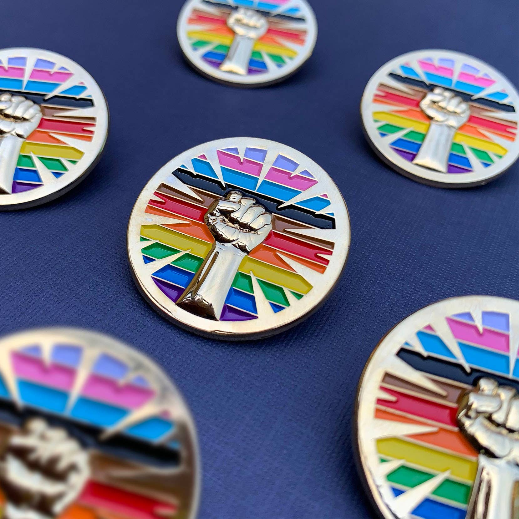 GAYPIN' - Wholesale Lapel Pin/Button - LGBTQIA+ Pride Resist Fist pin1