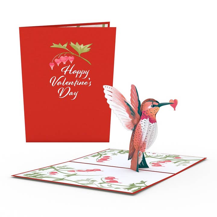 Lovepop Cards - Wholesale Valentine's Day Card - Valentine’s Day Hummingbird 5''x7'' Card, Pop-Up Cards