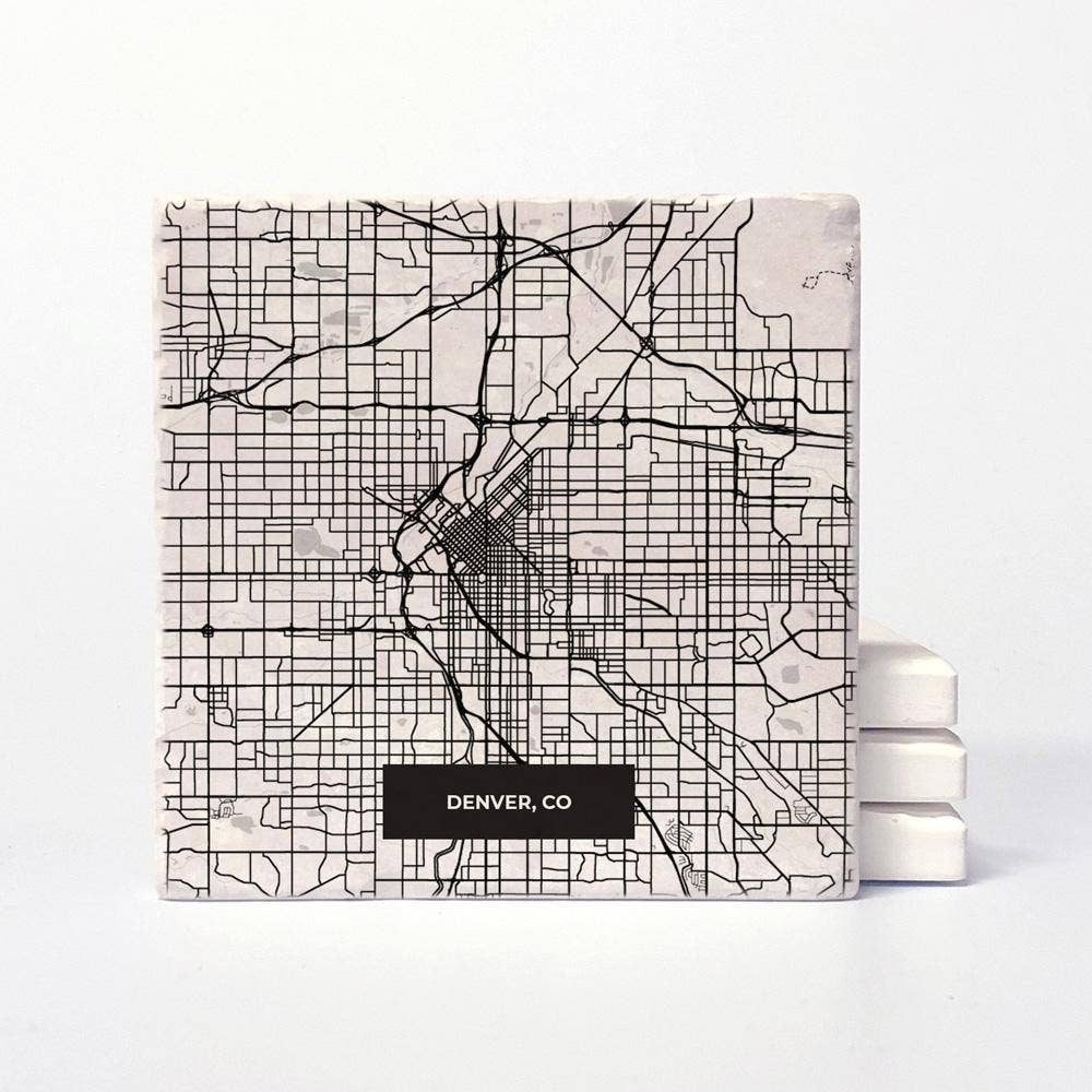 Versatile Coasters - Wholesale Coasters - Denver Modern Map Coasters0